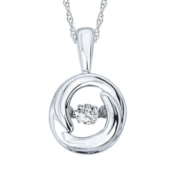.925 Shimmering Diamond Pendant .05TW