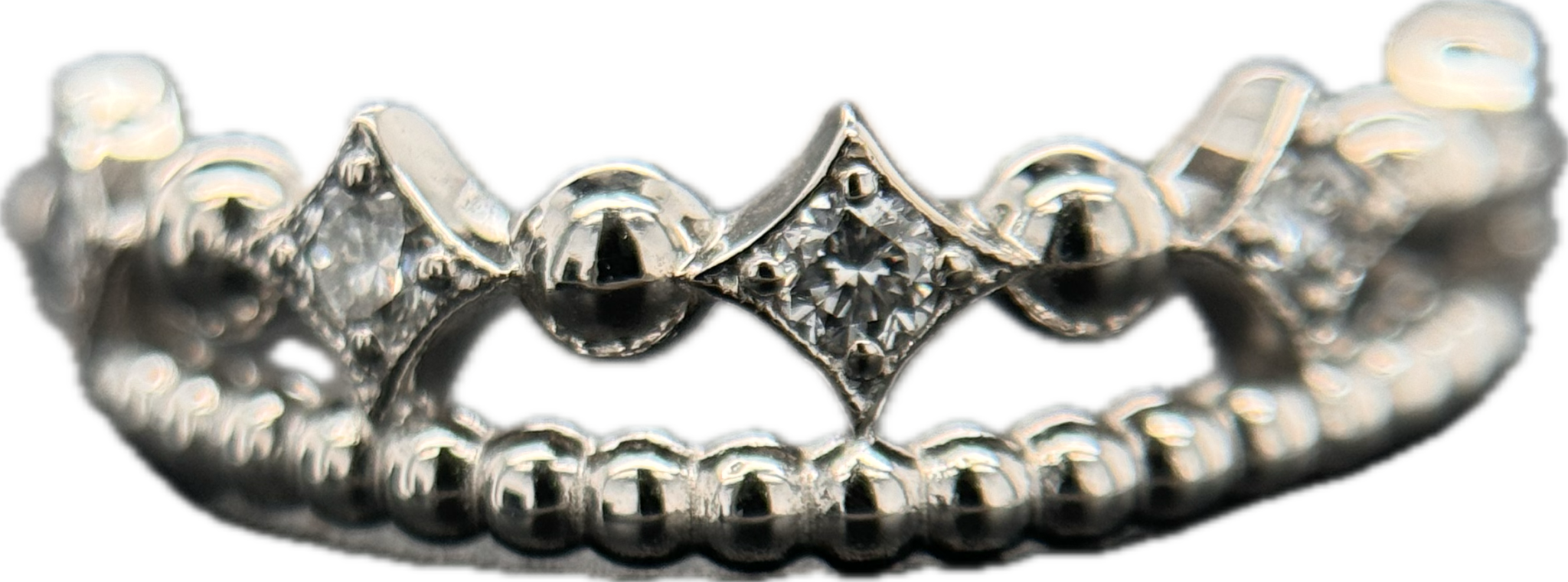 14KW Double Band LG Diamond Stacking Ring .15TW