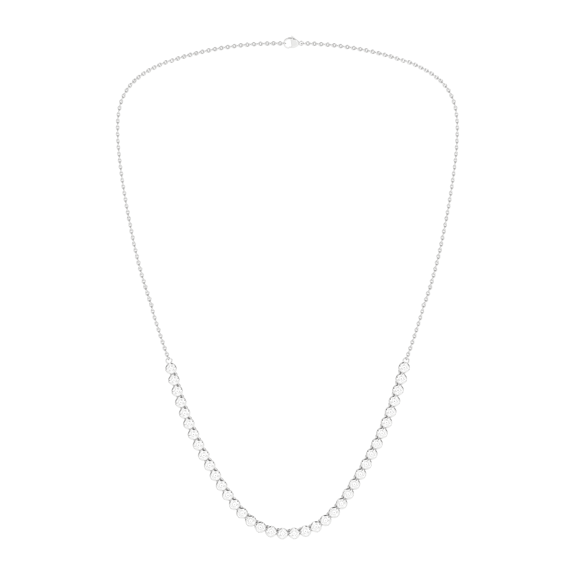 Revelation 14KW Semi-Eternity Tennis Necklace 2CTW