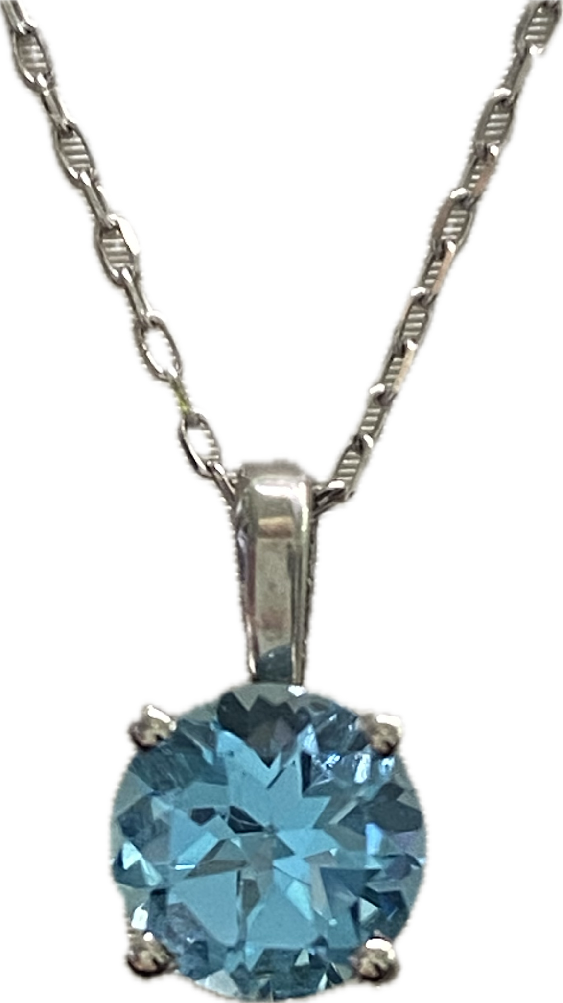 5MM Birthstone Pendants 14KW Topaz