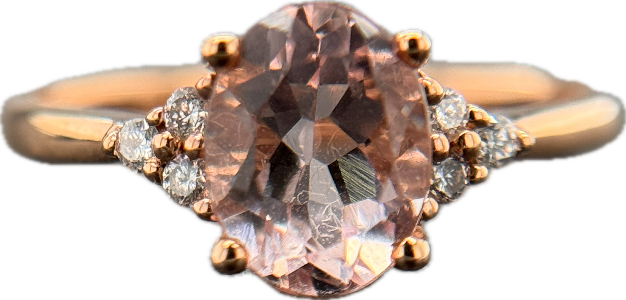 Cirari 14KR Morganite Ring with Diamond Accents