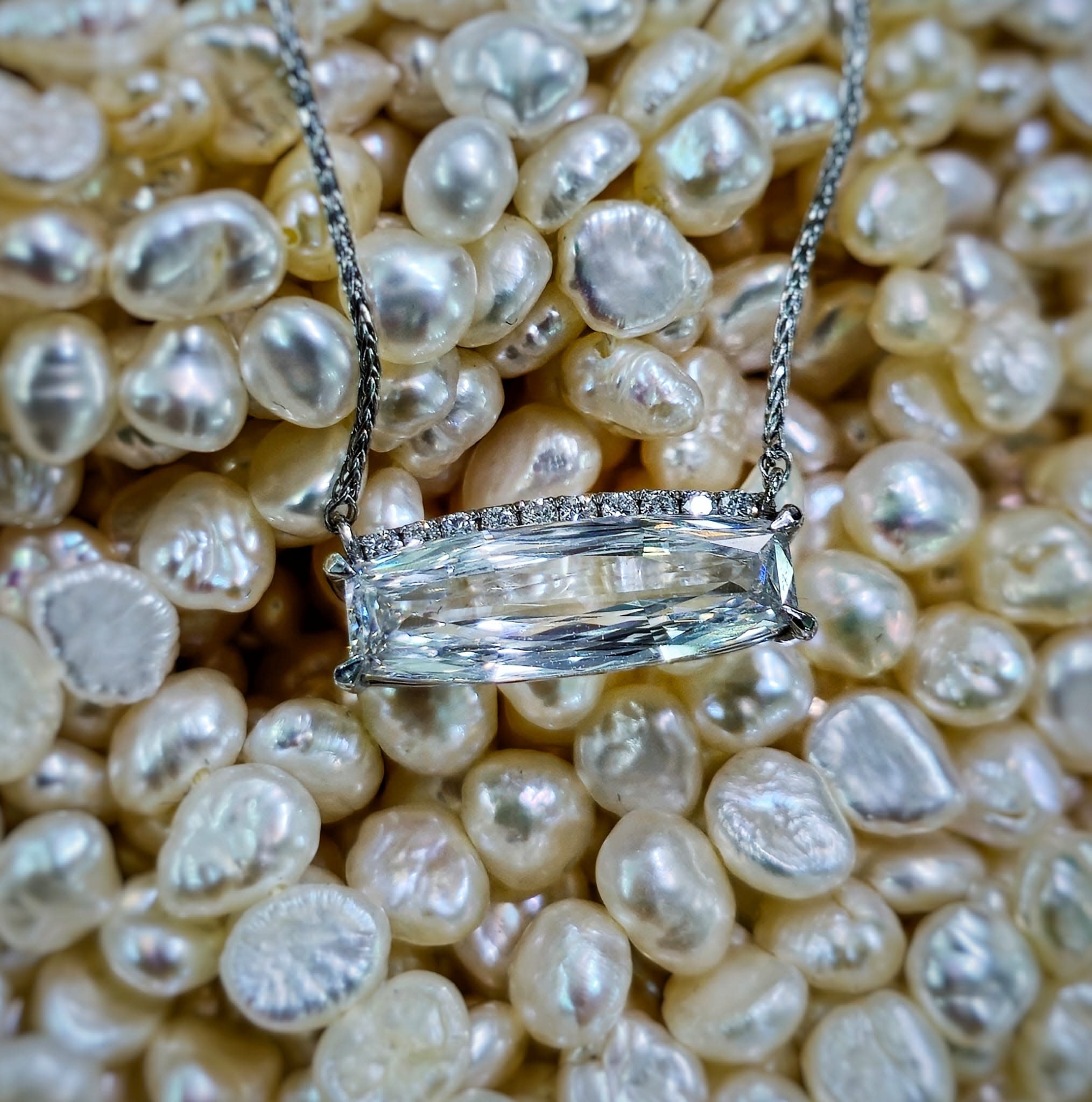 14KW Custom Cut 2.36CT LG Diamond Pendant