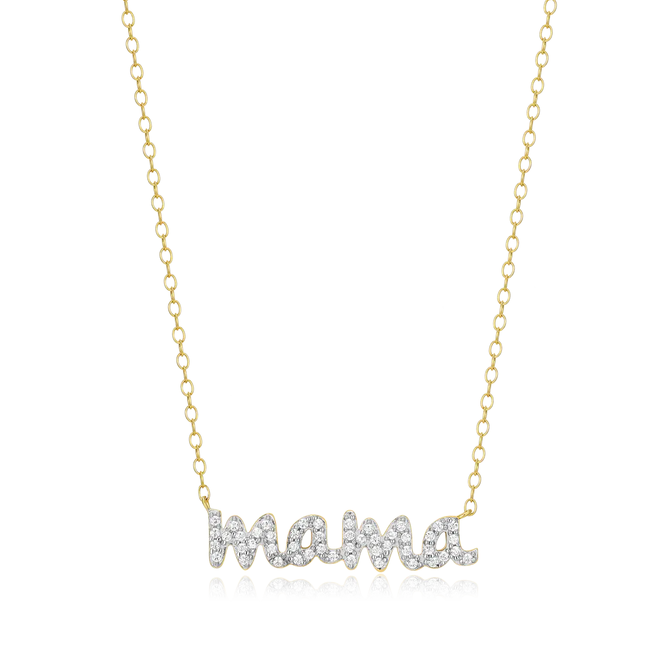Monte Luna Mama Statement Necklace in 14k Yellow Gold Plated Sterling Silver