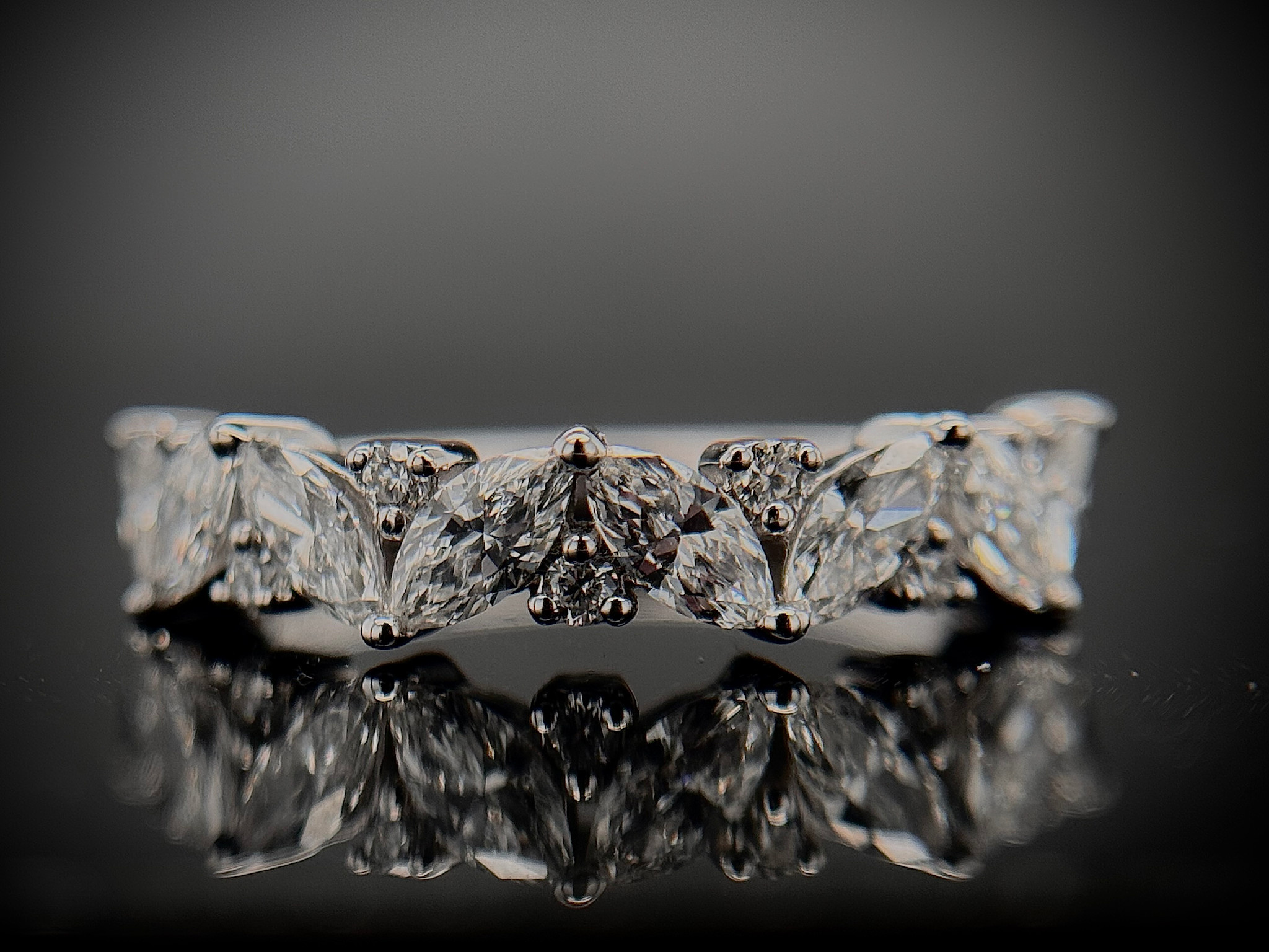 Revelation 14KW Marquise LG Diamond Fashion Band 1CTW Revelation 14KW Marquise LG Diamond Fashion Band 1CTW