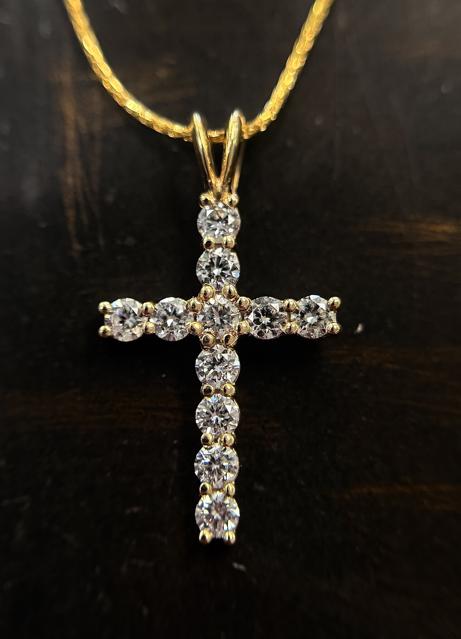 14KY Lab Grown Diamond Cross Medium .45CTW