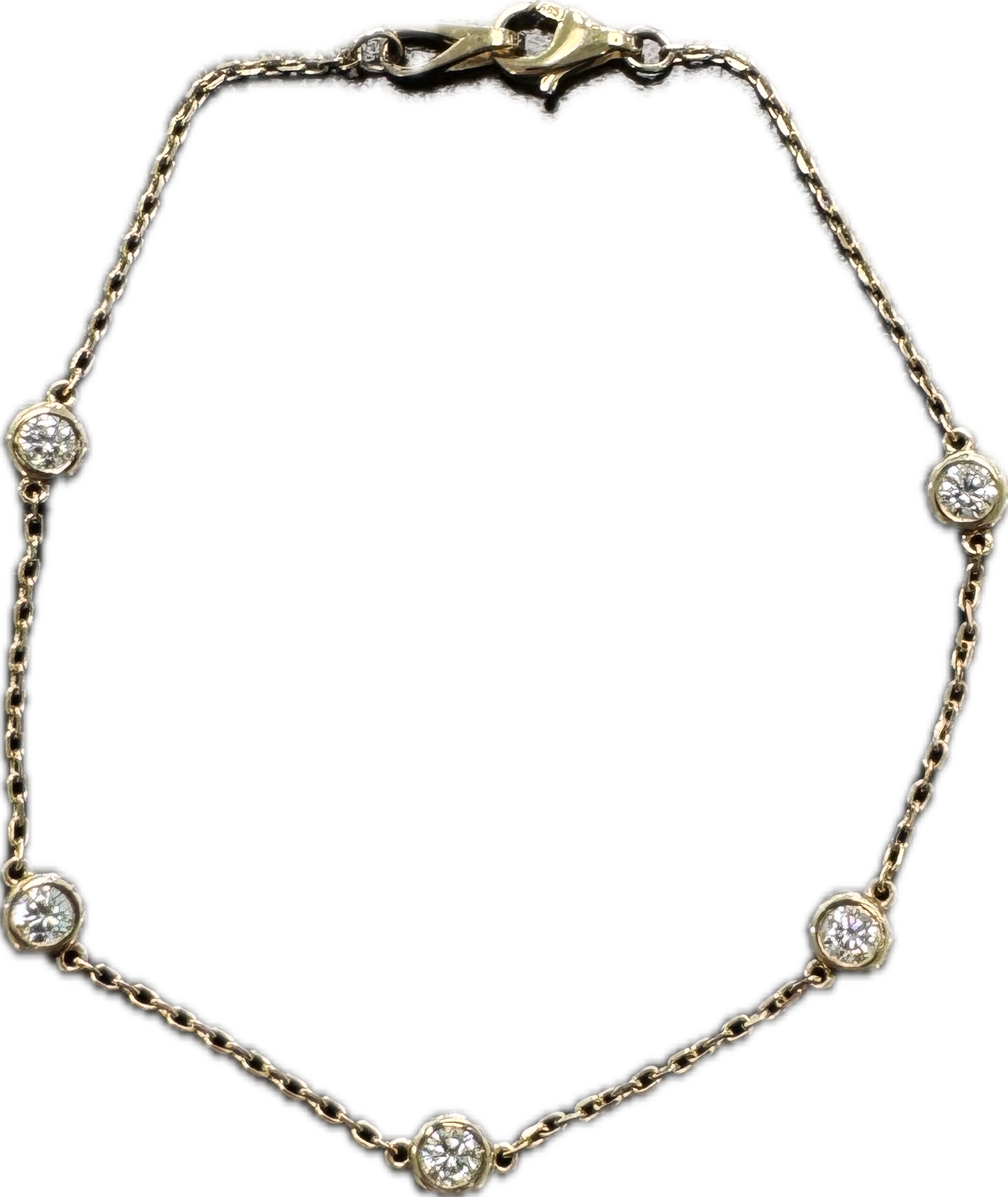 14KY LG Diamonds By the Yard Bracelet .46CTW