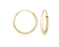 Carla 14KW Endless Hoop Earrings