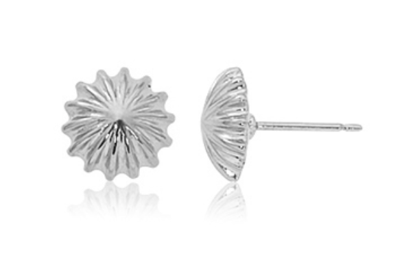 .925 Scallop Button Studs