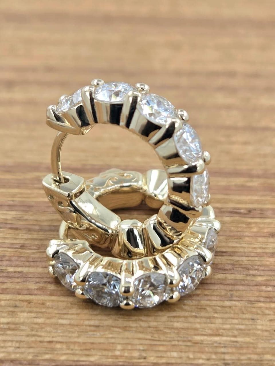 14KY 1.00CTW Lab Grown Diamond Hoops