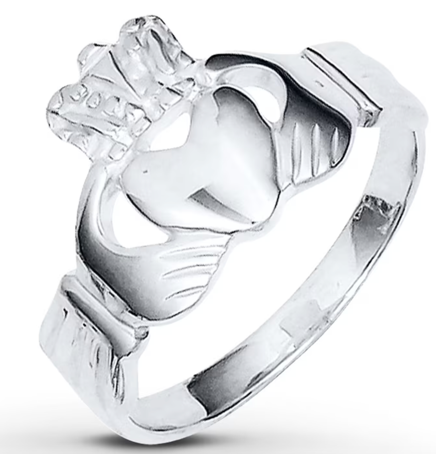 .925 Mens Claddaugh Ring Size 10