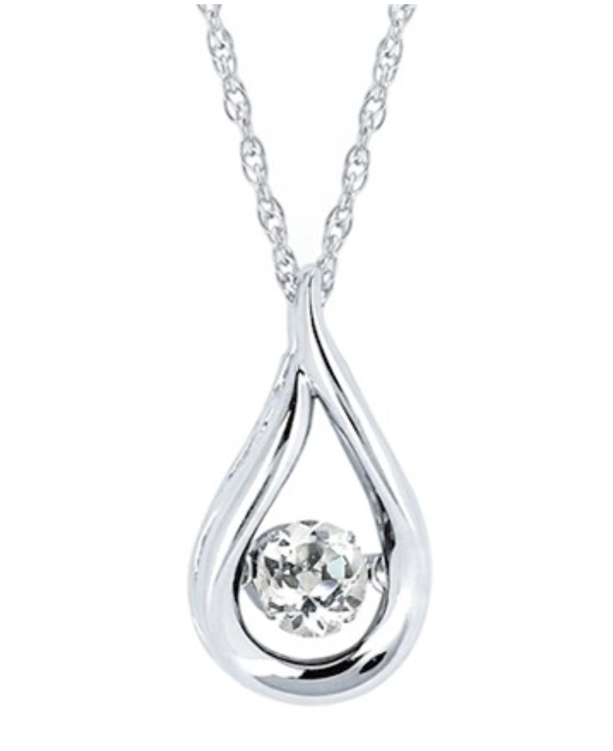 .925 Shimmering White Sapphire Pendant