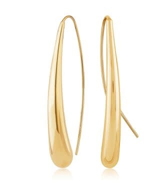 SS Vermeil Long Teardrop Earrings