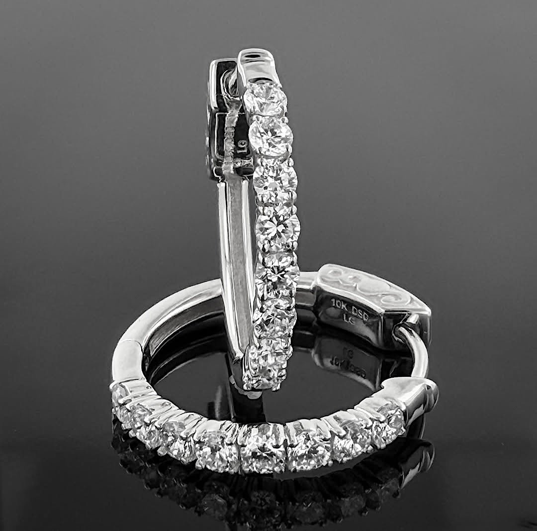10KW .50tw LG Diamond 3/4" Hoops