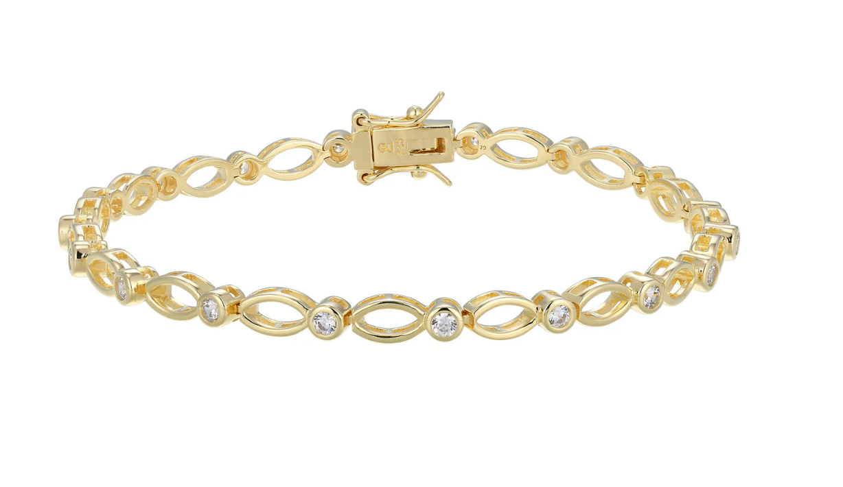 Monte Luna Timeless Marquise Lab-Created Diamond Line Bracelet