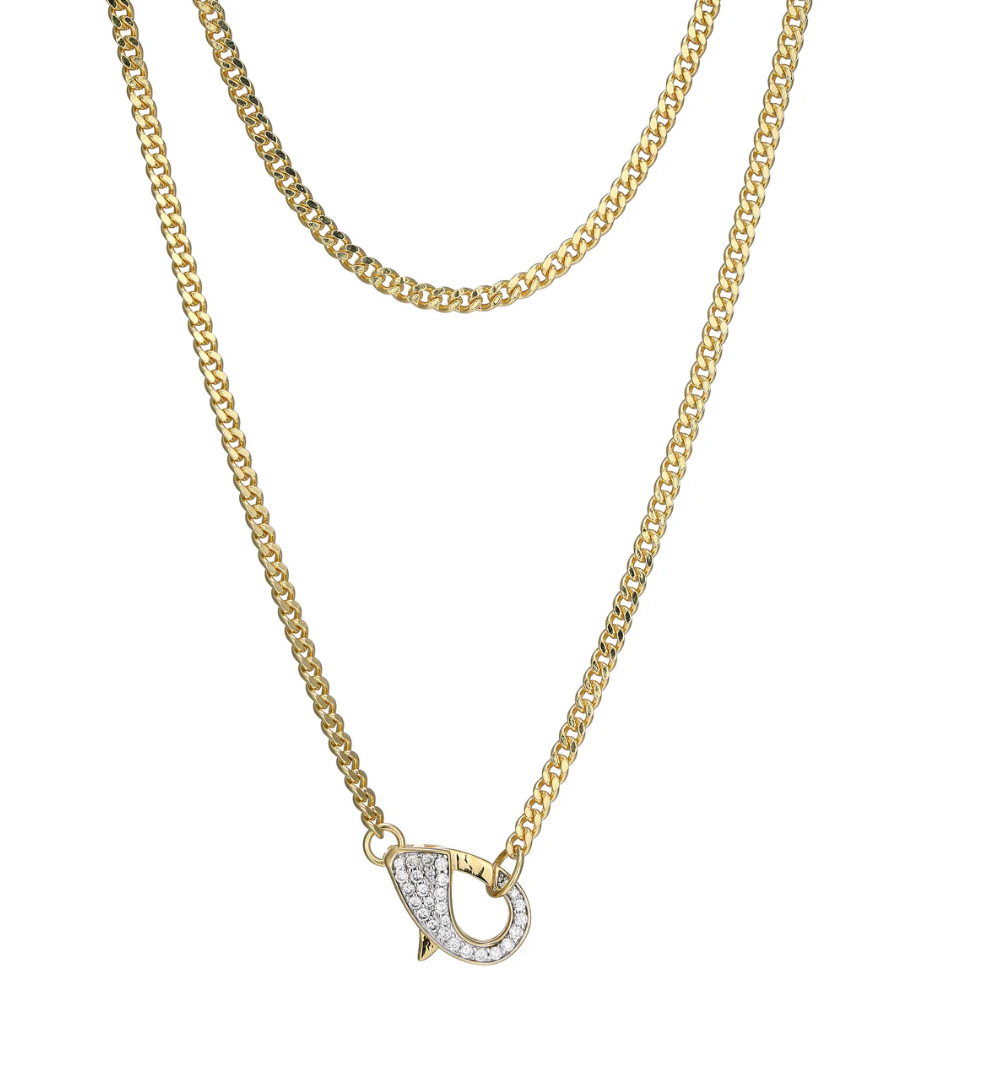 Monte Luna Pave Clasp Lab-Created Diamond Necklace