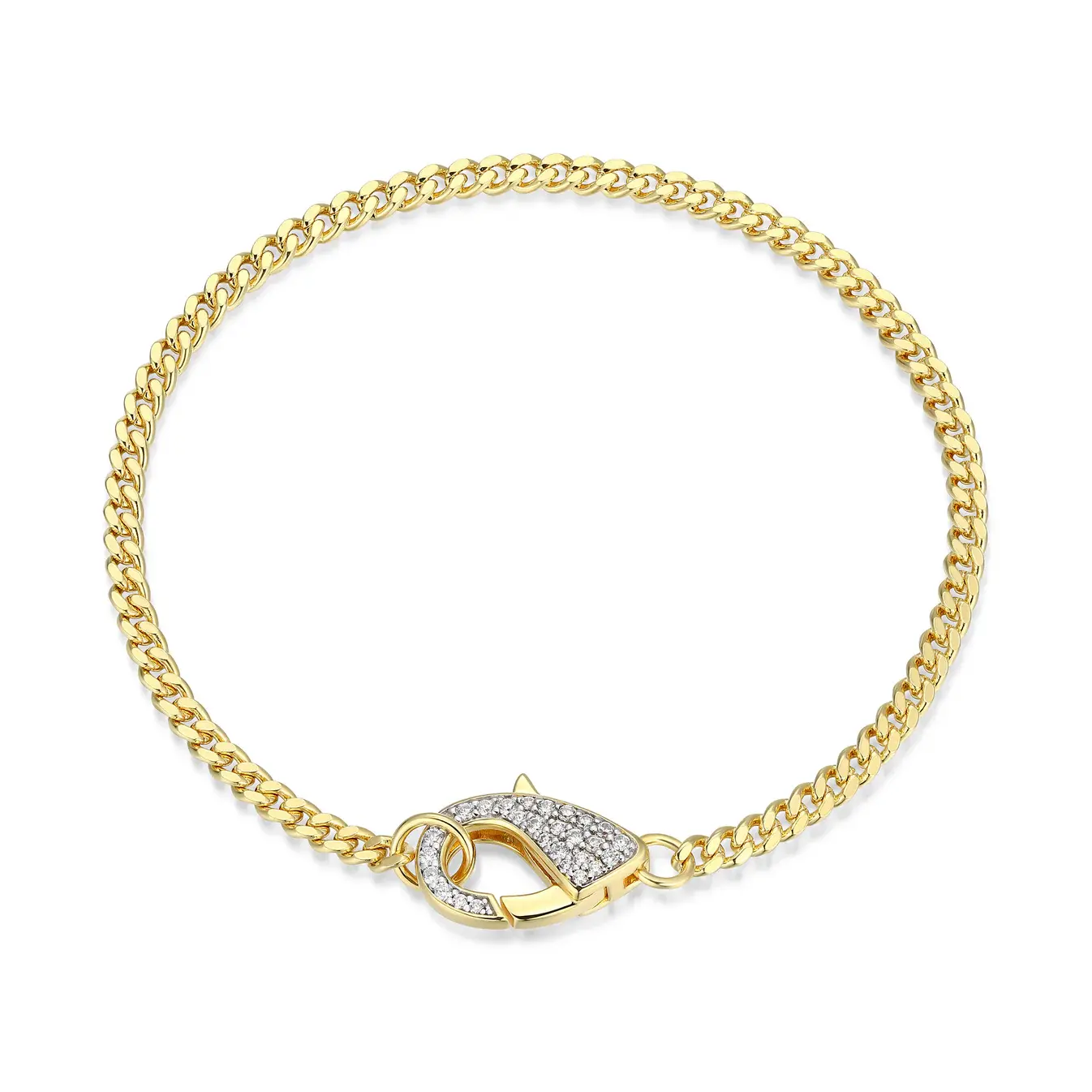 Monte Luna Pave Clasp Lab-Created Diamond Bracelet