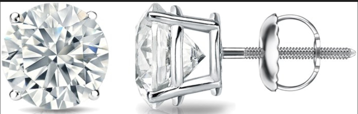 Platinum 3.12CTW LG Diamond Studs