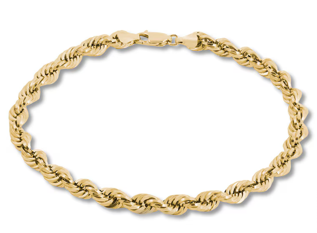 14KY Rope Style Bracelet