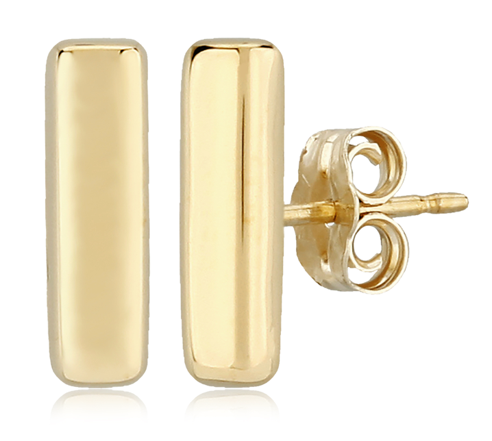 Ss Vermeil Sm Bar W/Post