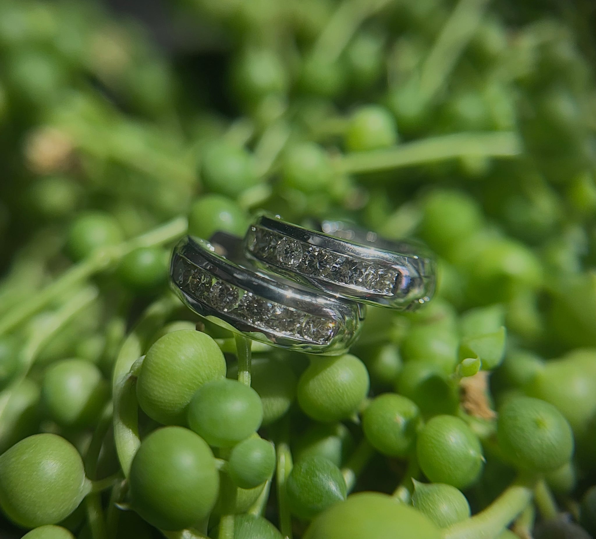 14KW Mini Natural Diamond Hoops .30CT (approx)