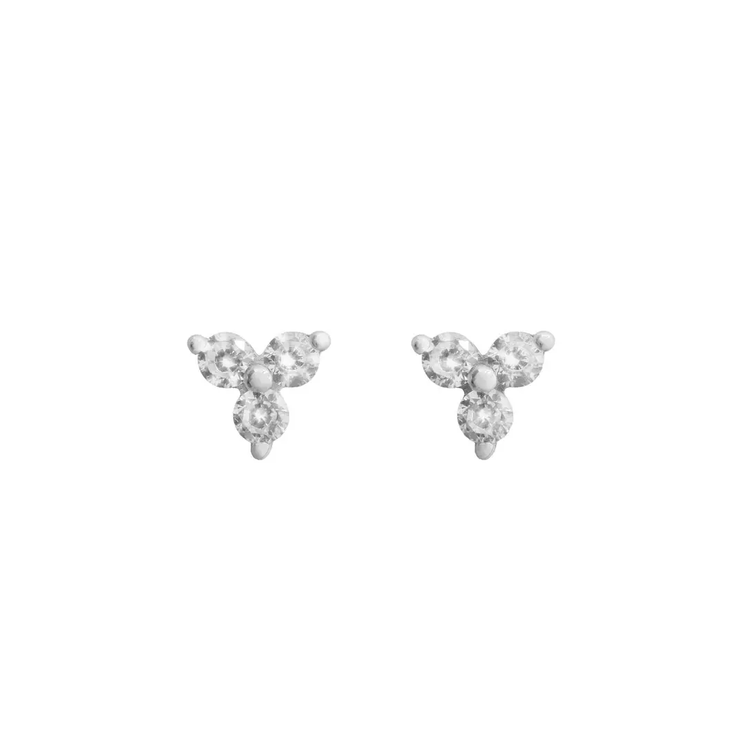 14KW .06CT LG Diamond Cluster Studs