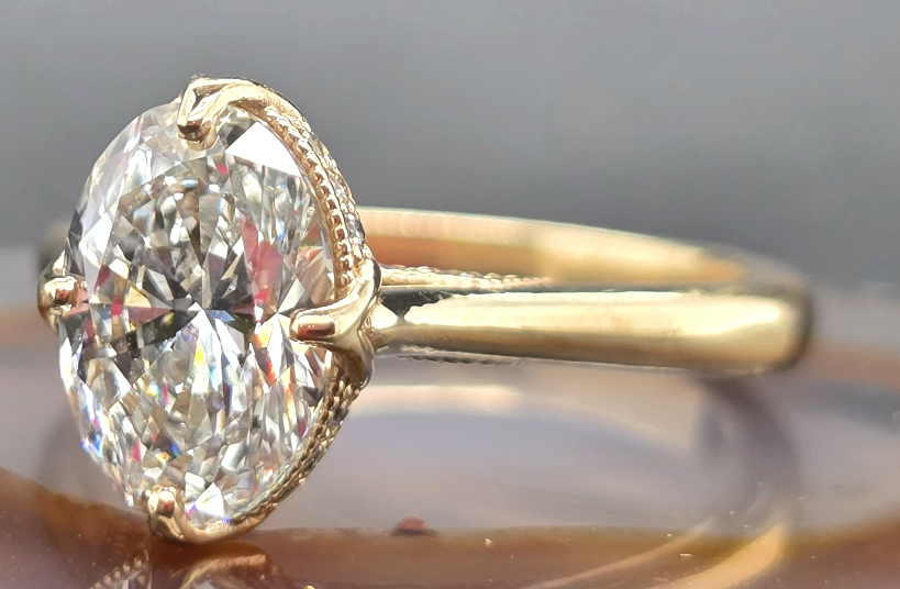 OV 2.00 D VS1 14KY Engagement Ring