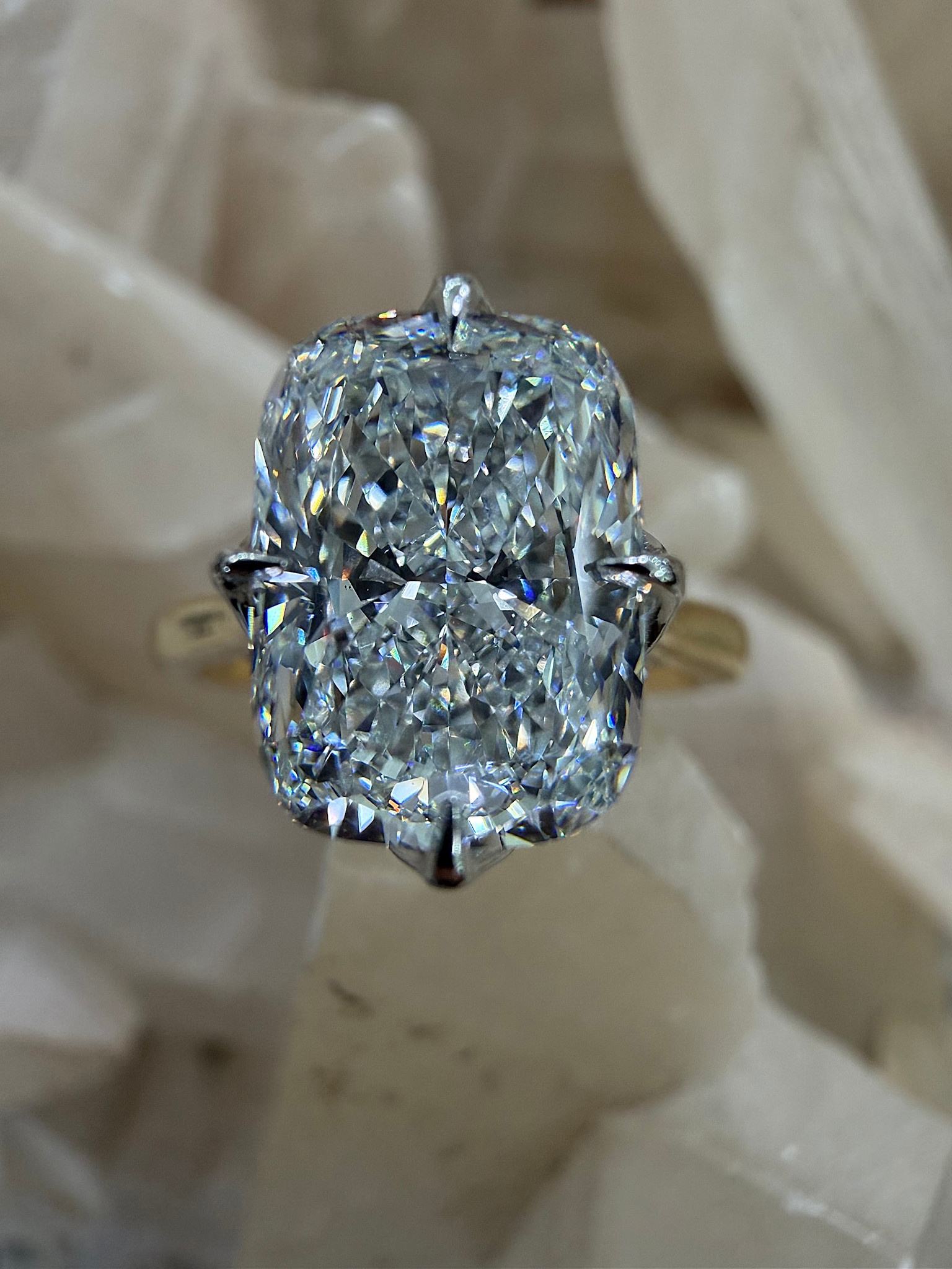 14KY CU 3.00 E VVS2 LG Engagement Ring