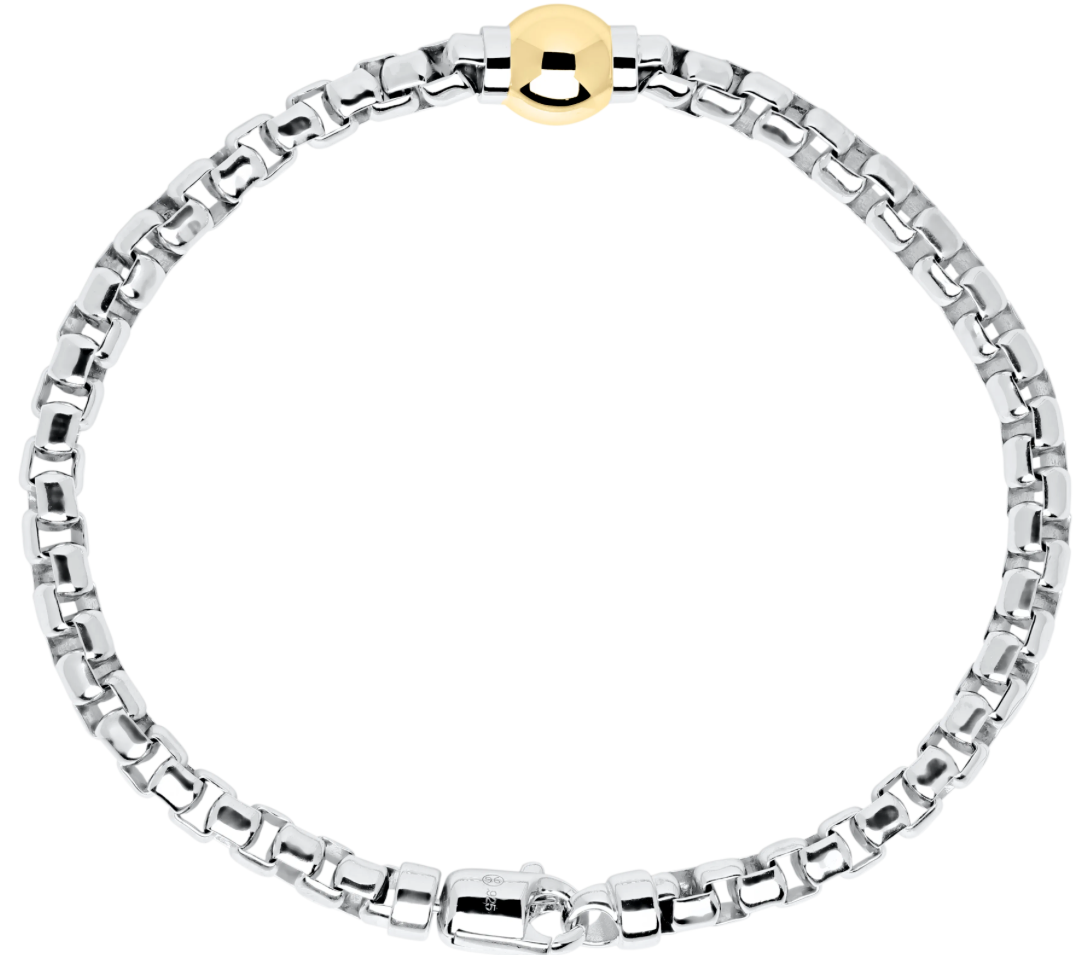 Cape Cod Cape Cod Single Ball Chain link Bracelet .925/14KY 7.5"