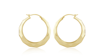 Carla .925 Vermeil Facet Cut Hoop