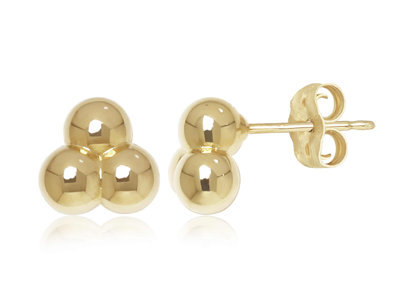 Carla 14ky 5mm Triple Ball Cluster Stud