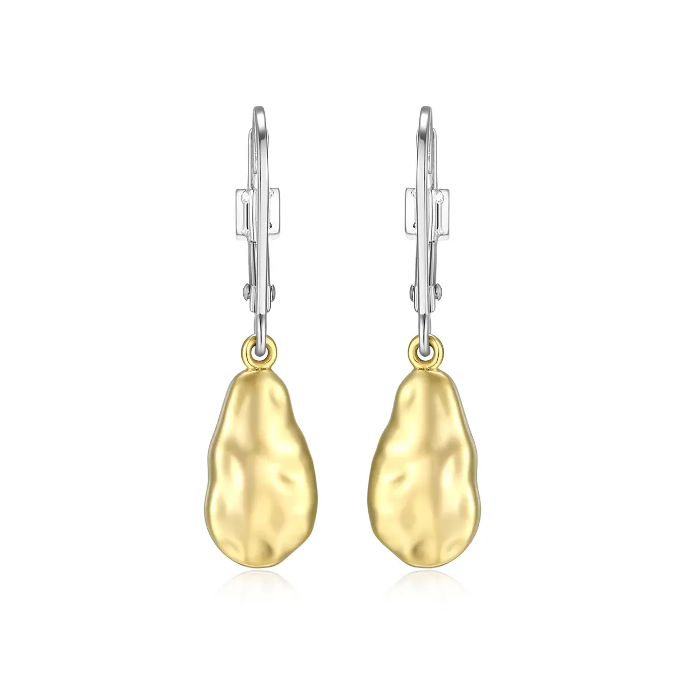 Elle 14KY Plated Sterling Silver Abstract Drop Earrings