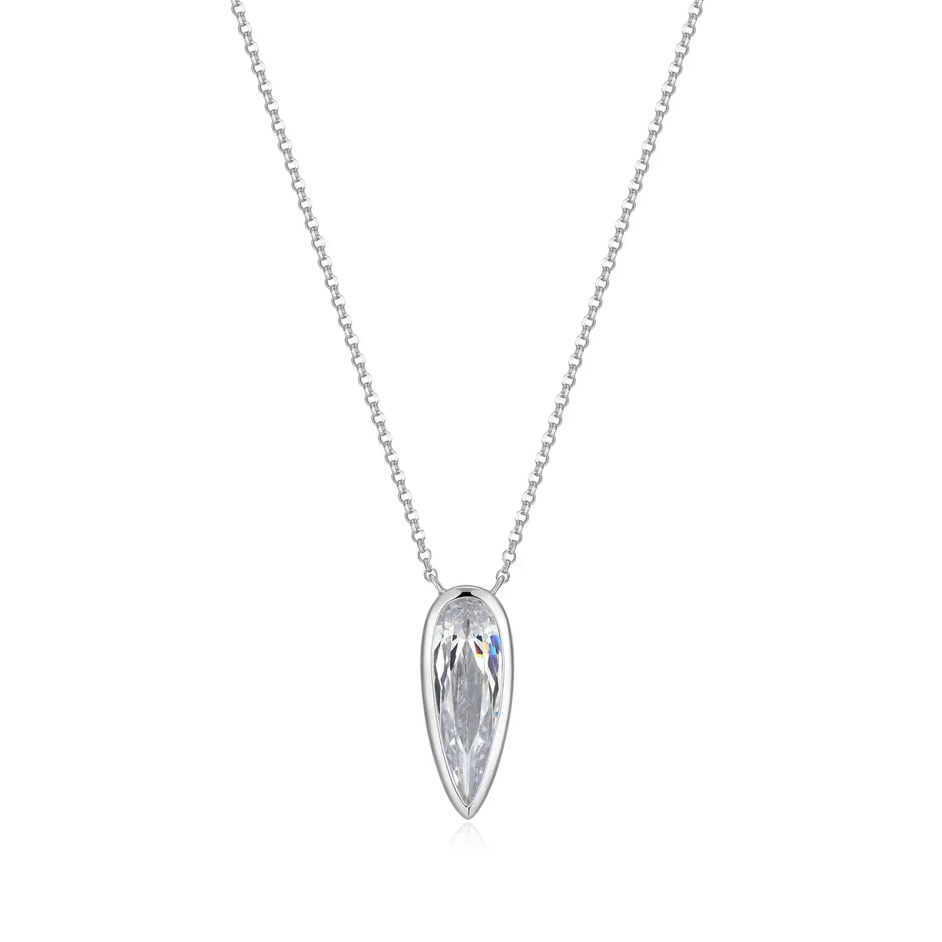 Elle Sterling Silver Inverted Drop Pendent