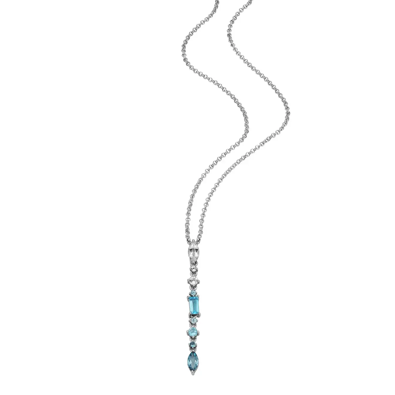 Elle Sterling Silver Drop Style Necklace