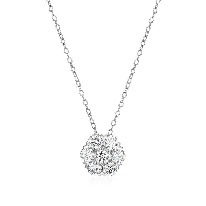 Monte Luna .925 1cttw LG Diamond CLuster Necklace