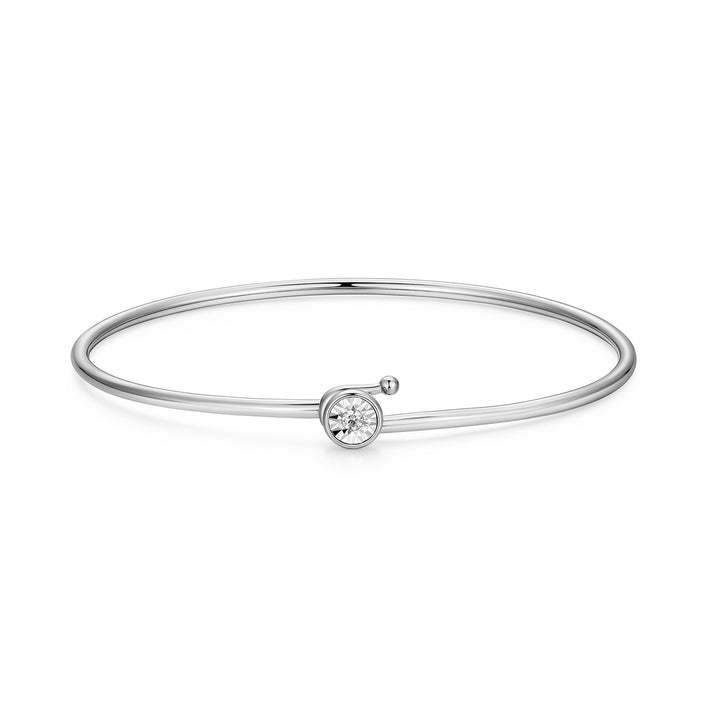Monte Luna .925 Diamond Flex Bangle .05ct