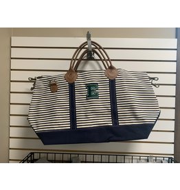 CB Station Navy Stripe Duffle Bag Tote