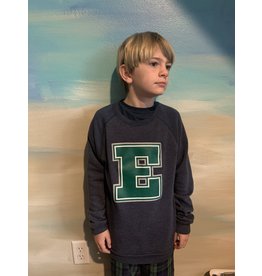Alternative Apparel Youth Big E Spirit Sweatshirt, Heather blue