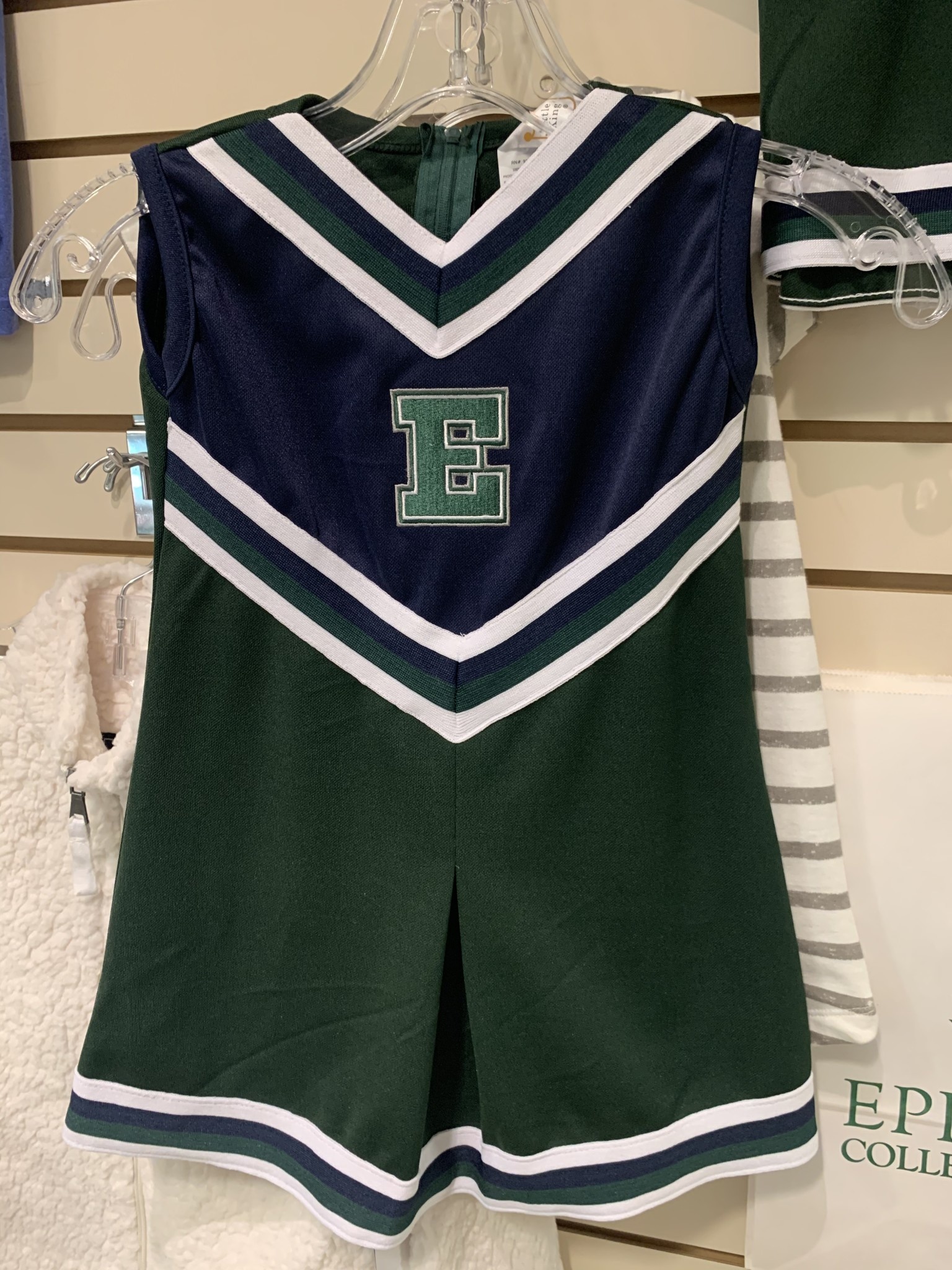 green emerald velvet dress Cheerleader Skirt Green