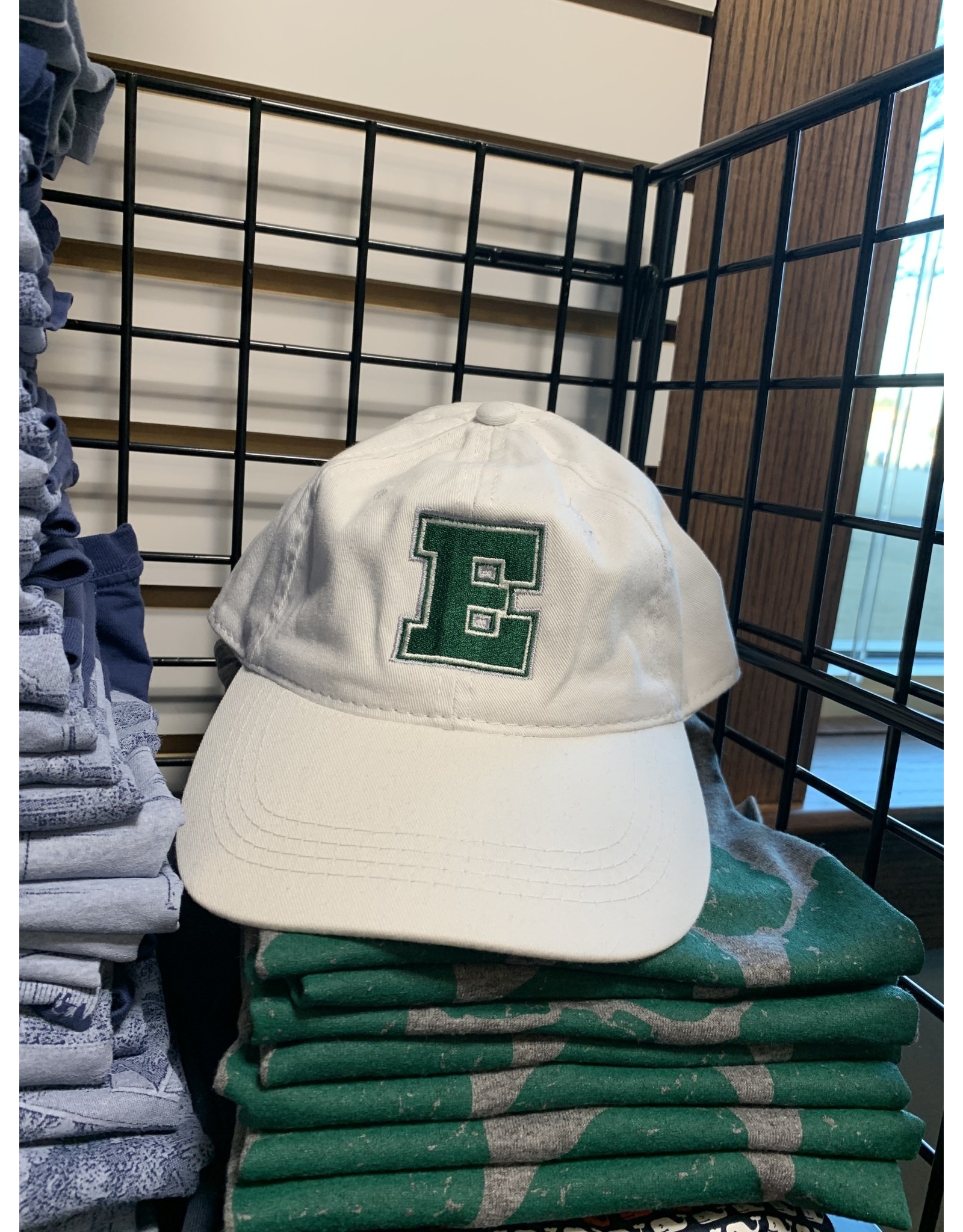 Outdoor Cap E Logo White Baseball Hat - Wildcat Warehouse at Episcopal  Collegiate