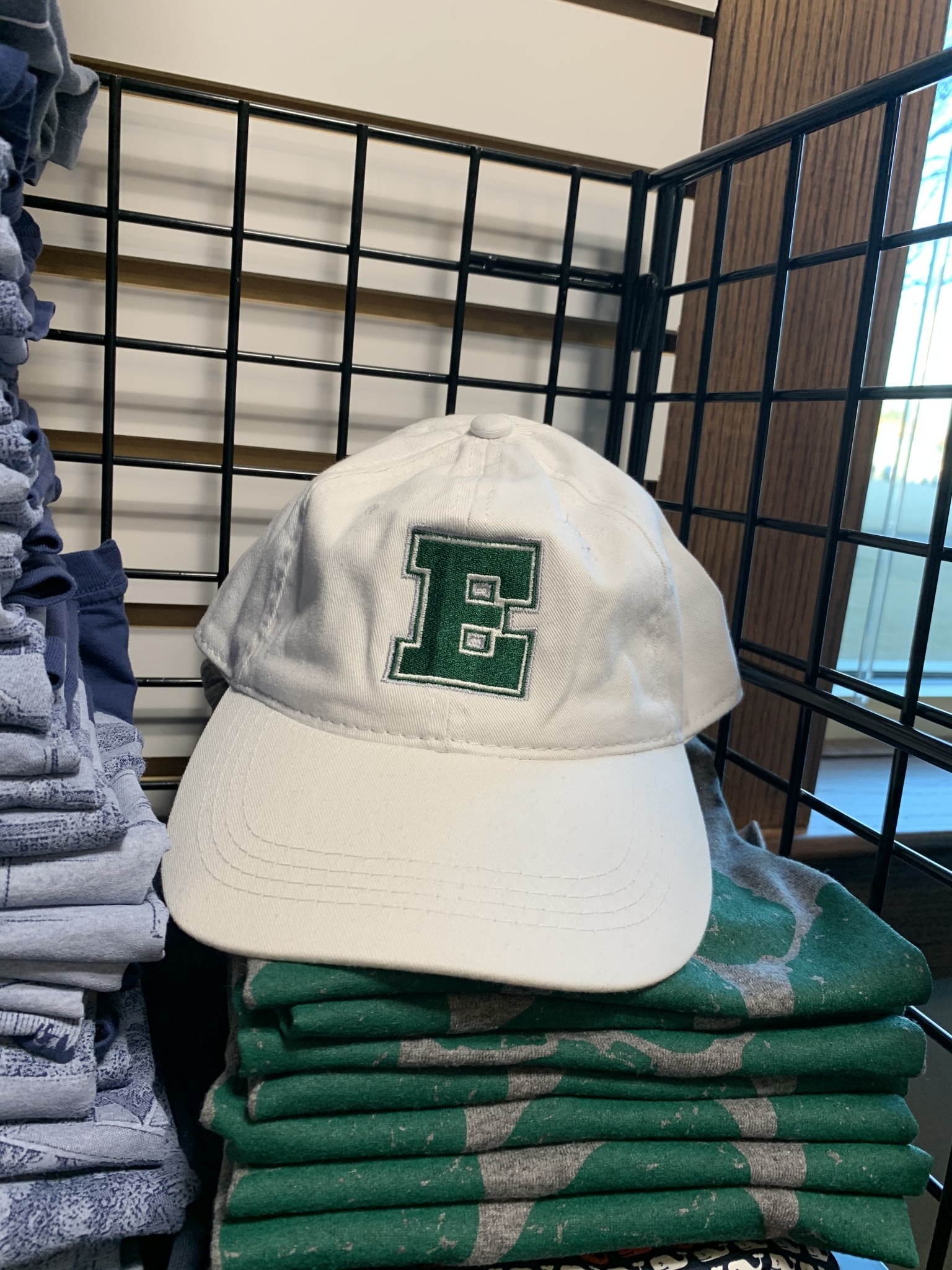 Outdoor Cap E Logo White Baseball Hat - Wildcat Warehouse at Episcopal  Collegiate