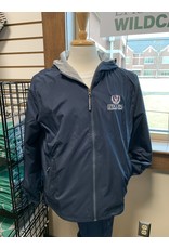 Charles River Crest Logo Portsmouth Jacket, Lined Windbreaker Raincoat, Full-Zip