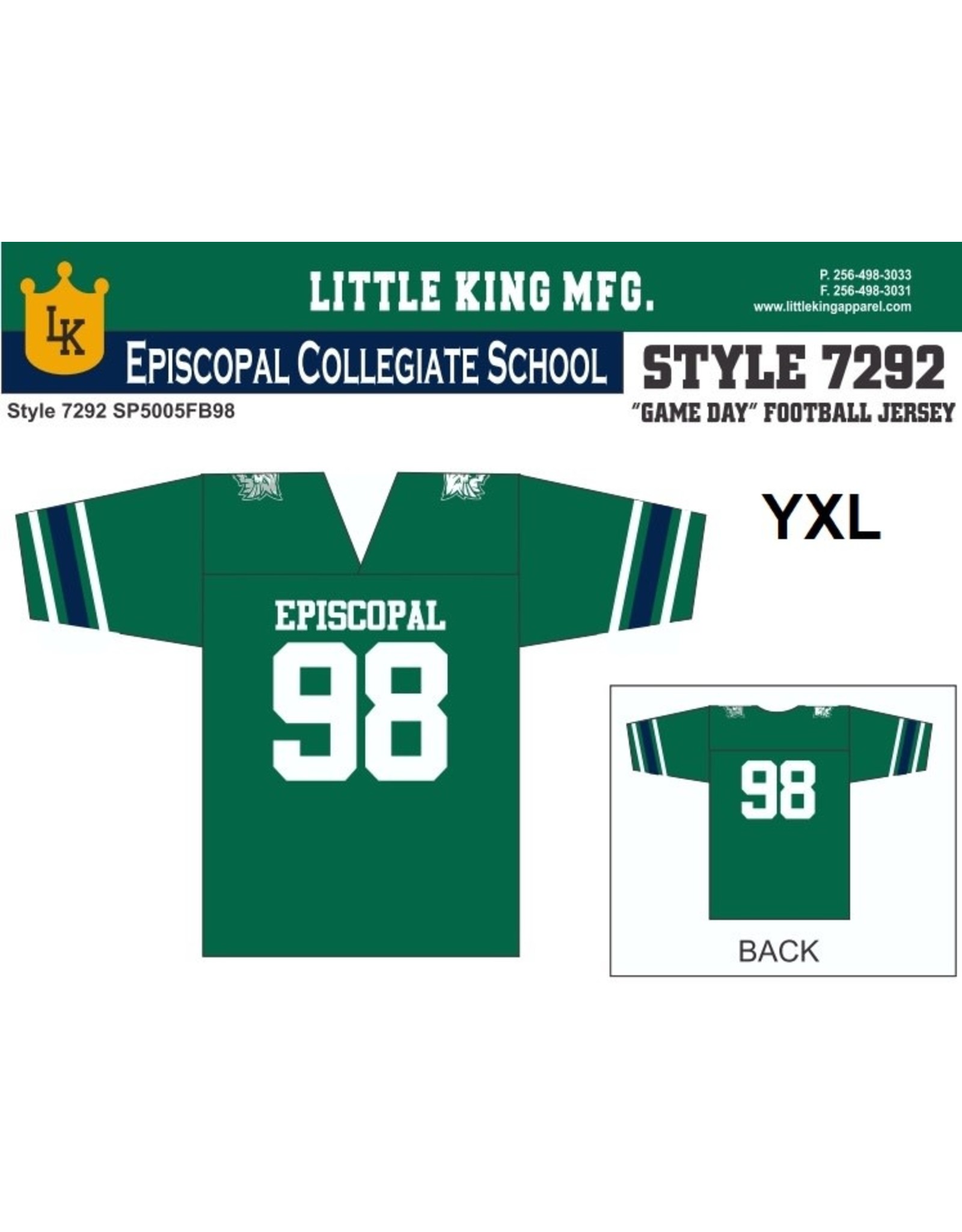 Little King Apparel Gameday Football Fan Jersey