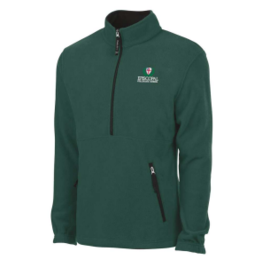 Charles River Adirondack Youth 1/2 zip fleece pullover, Forest Green