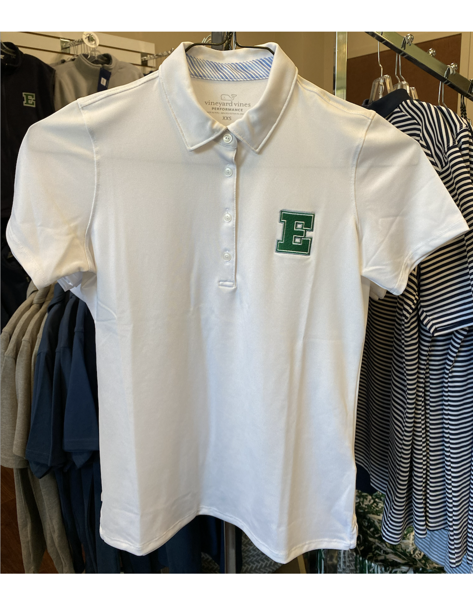 Vineyard Vines Women's VV Pique Golf Polo - White Cap