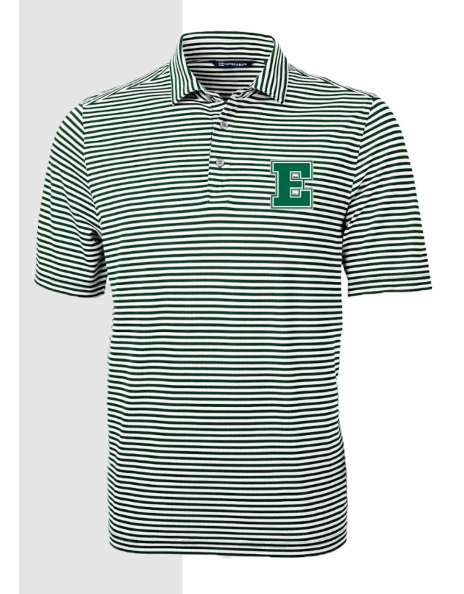 Cutter and Buck Green Striped Polo