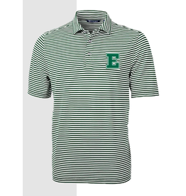 Cutter and Buck Green Striped Polo
