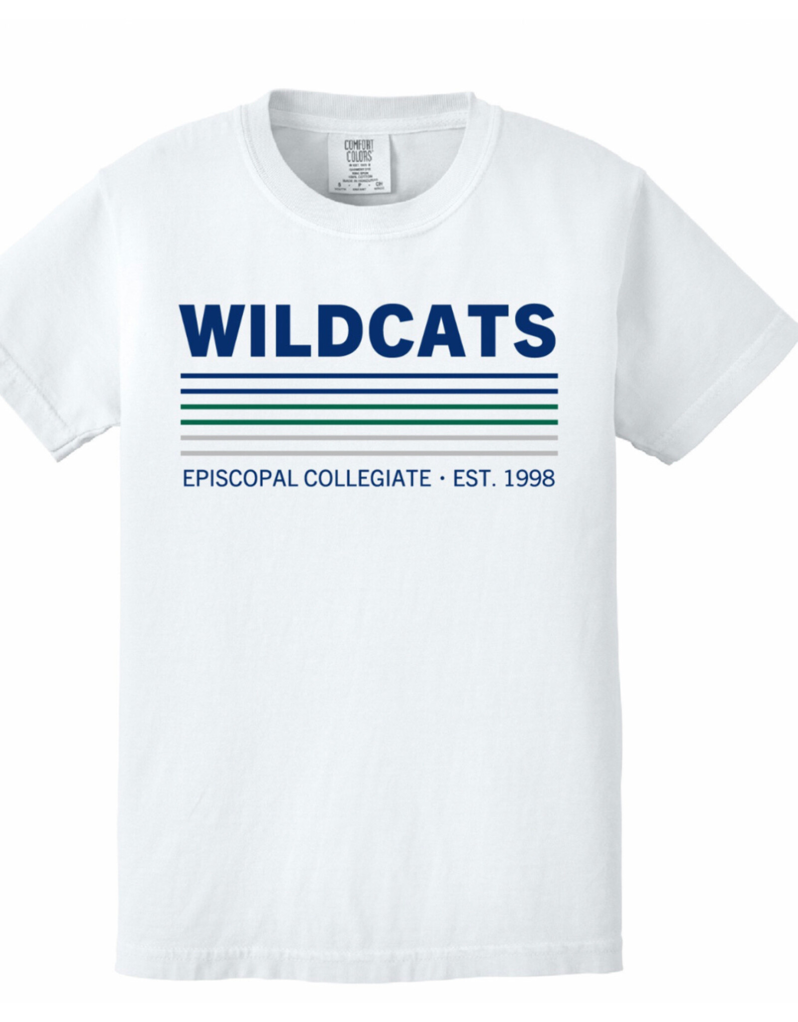 Comfort Colors white Wildcat six stripes