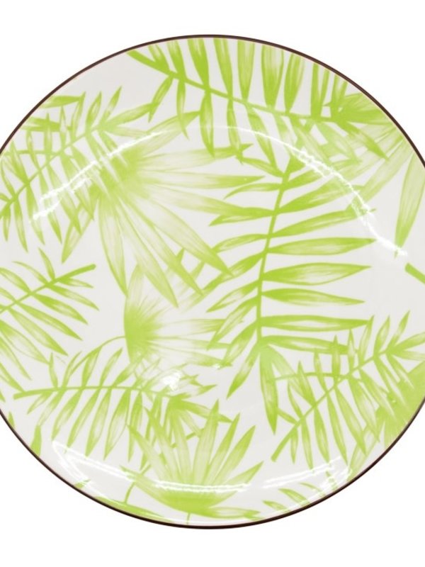 Torre & Tagus Assiette Kiri Porcelain 8.5 Side Plate - Palm Leaf