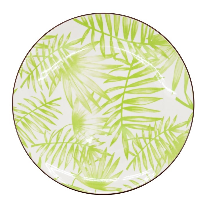 Assiette Kiri Porcelain 8.5 Side Plate - Palm Leaf