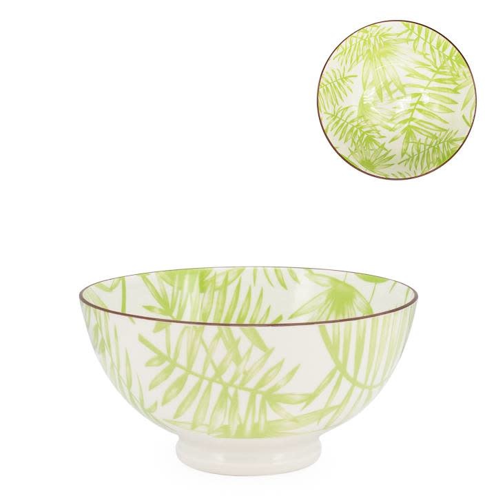 Bol en porcelaine Kiri 6 Palm Leaf